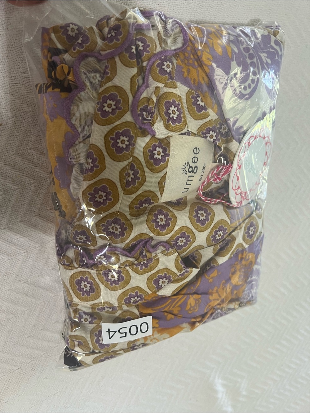 Umgee Patchwork Floral Maxi Dress in Purple, Mustard & Brown nwt M - Picture 9 of 9